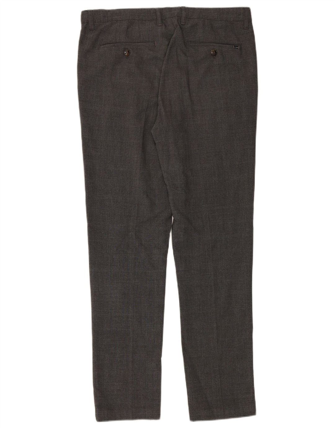 TED BAKER Slim-Anzughose für Herren, W34, L32, grau kariertes Polyester