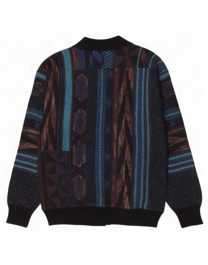 Luciano Chiari Herren-Strickjacke IT 48 Mittel Mehrfarbig Geometrisch