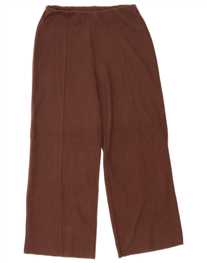 Zara Damen Strick-Trainingshose UK 14 Mittelbraunes Polyester