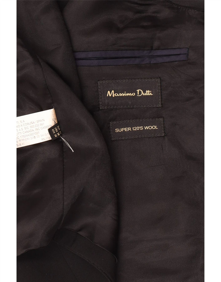 Massimo Dutti Herrenweste EU 48 Mittelschwarze Wolle
