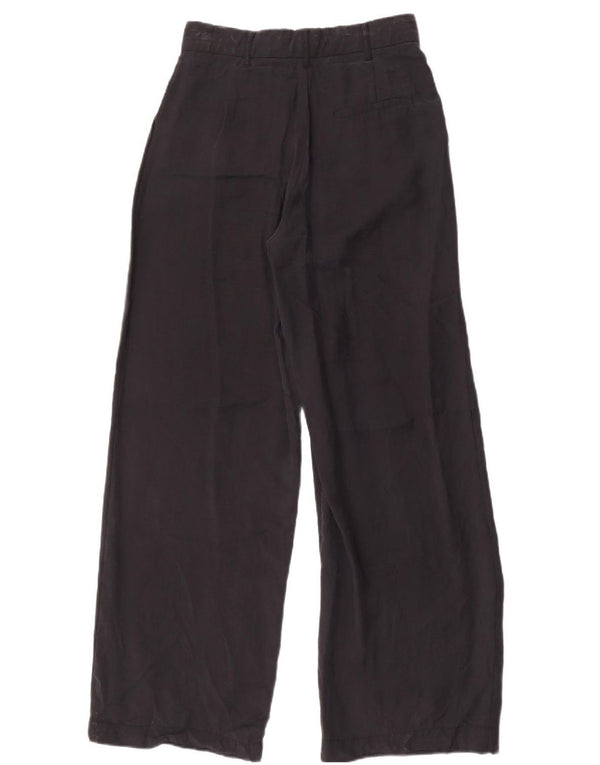 Zara Damen Chinohose mit weitem Bein XS W24 L32 Schwarz