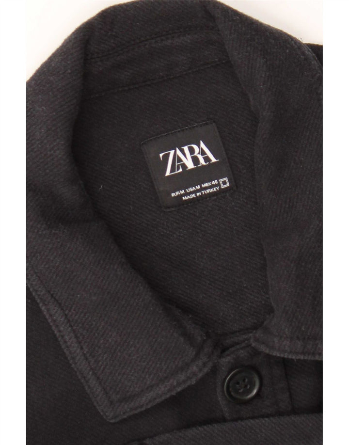 Zara Herren Utility Jacke UK 38 Medium Marineblau