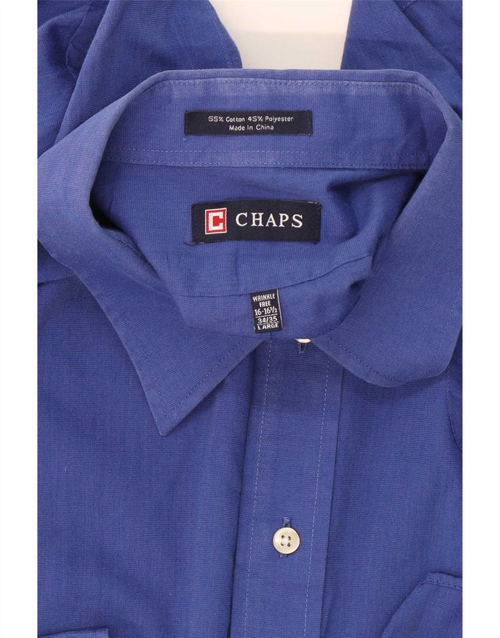 Chaps Herrenhemd, Größe 16 1/2, große blaue Baumwolle