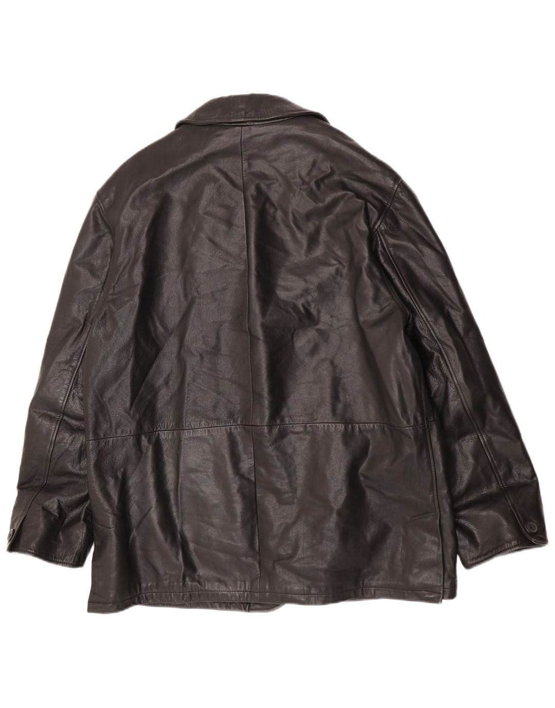 Vintage Herren Lederjacke IT 52 XL Schwarzes Leder
