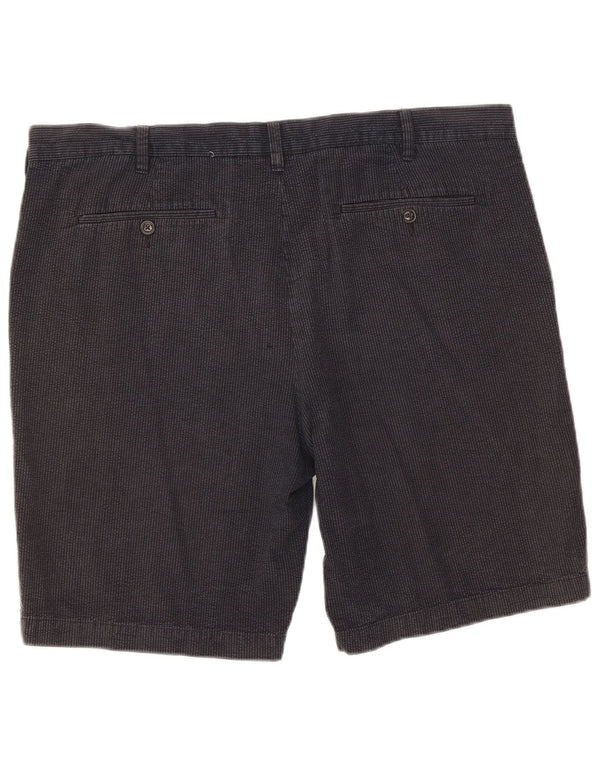 Marks & Spencer Mens Chino Shorts W42 2XL Navy Blue Striped Cotton