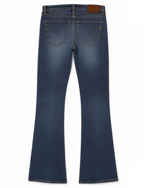 Dondup Mens Flared Jeans W30 L35 Blue Cotton