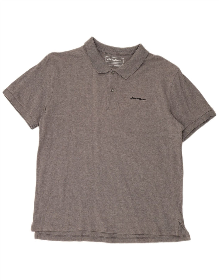 Eddie Bauer Herren Poloshirt Large Grau