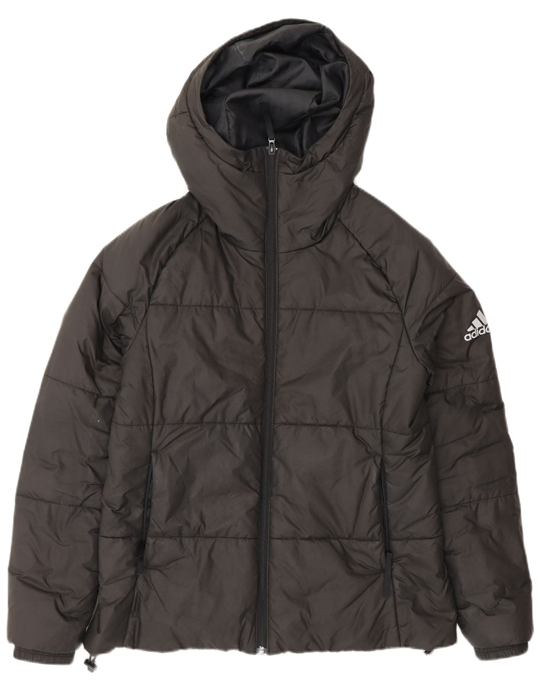 Adidas Damen Kapuzenjacke, gepolstert, UK 12/14, mittelschwarz
