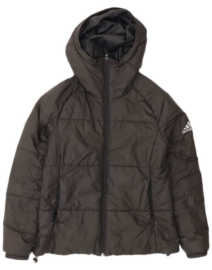 Adidas Damen Kapuzenjacke, gepolstert, UK 12/14, mittelschwarz