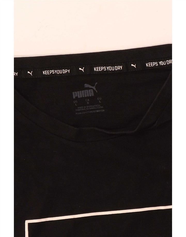 Puma Herren T-Shirt mit Grafik, Größe L, Schwarz
