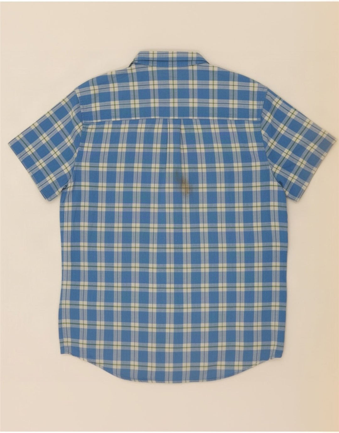 Wrangler Herren-Kurzarmhemd 2XL, blau kariert, Baumwolle