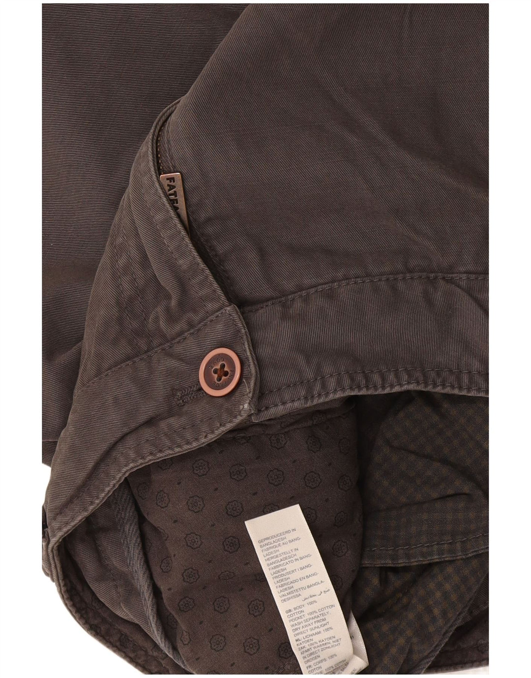 Fat Face Herren Chinoshorts W30 mittelgraue Baumwolle