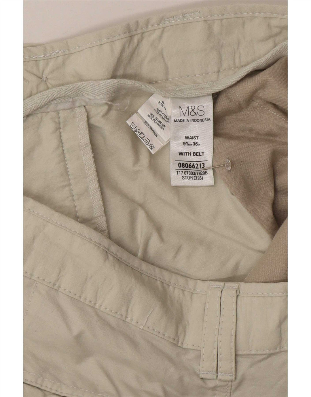 Marks & Spencer Herren Cargo-Bermudashorts W36 Large Beige Baumwolle