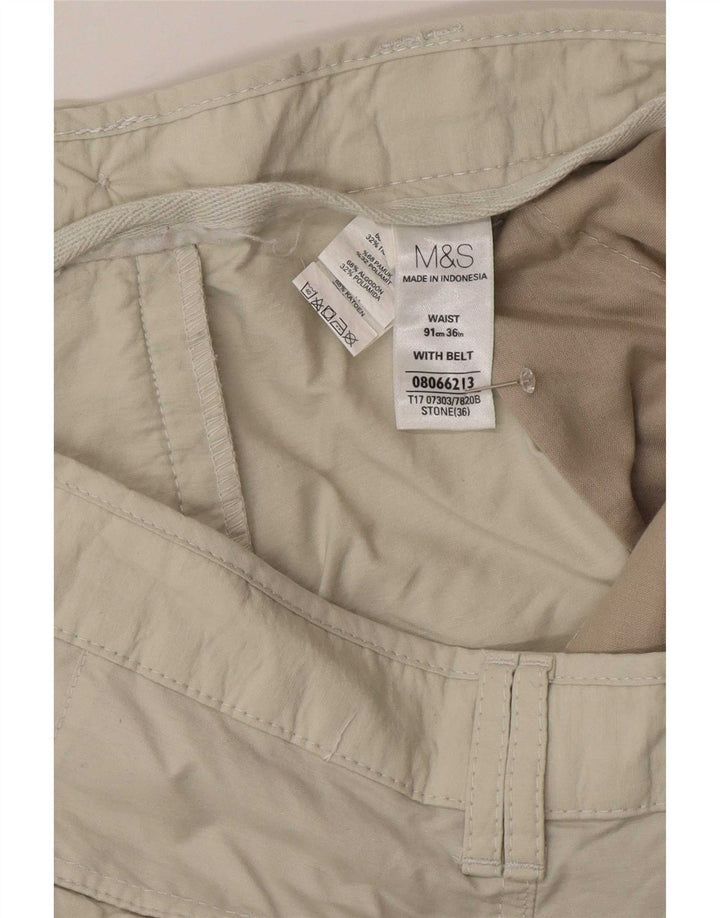 Marks & Spencer Herren Cargo-Bermudashorts W36 Large Beige Baumwolle