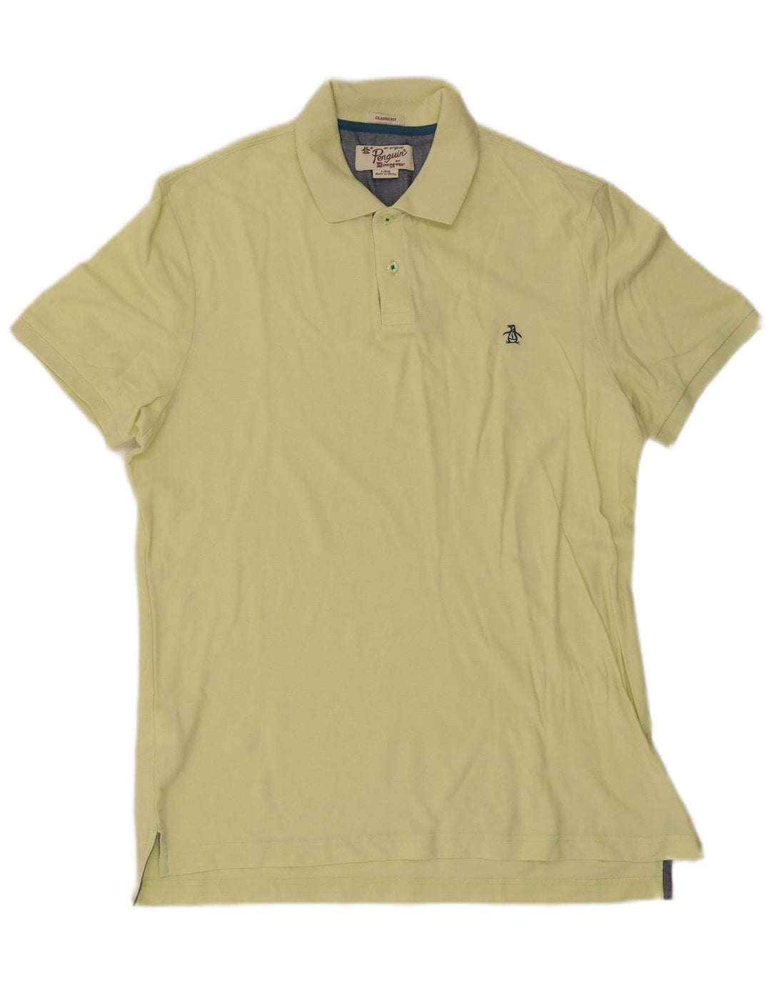 Penguin Herren-Poloshirt mit klassischer Passform, große gelbe Baumwolle