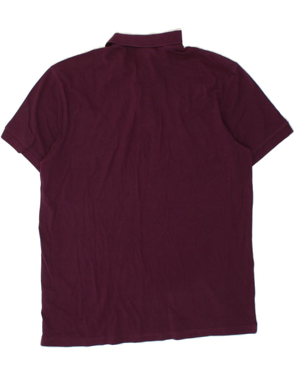MARLBORO CLASSICS Mens Polo Shirt 2XL Purple Cotton