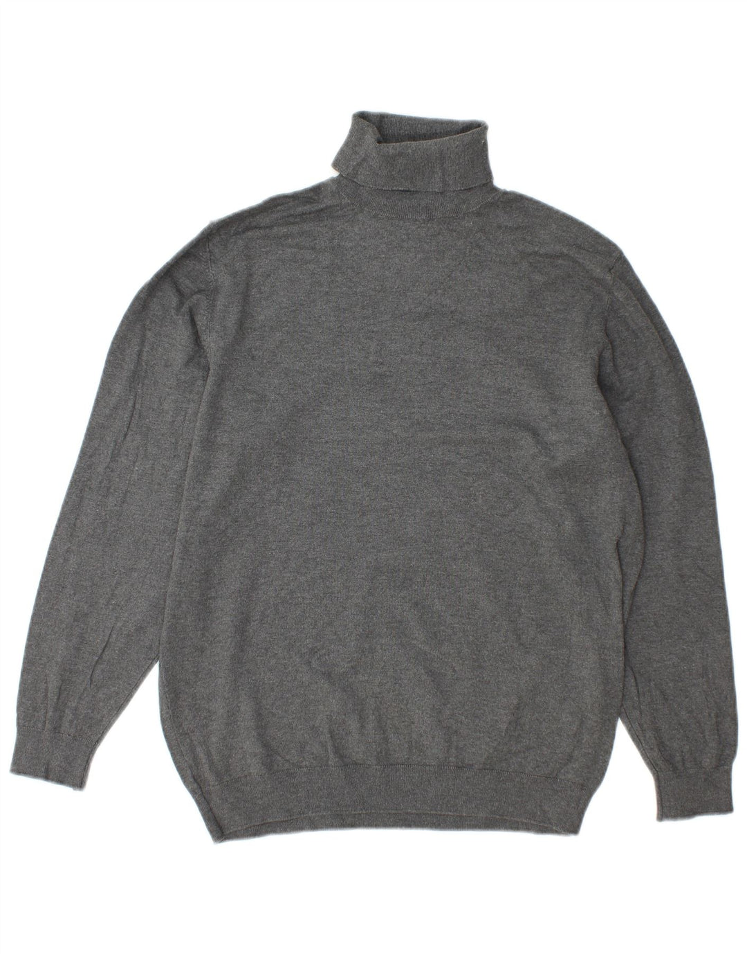 Zara Damen-Pullover mit Rollkragen, Gr. 40, Größe L, graue Viskose