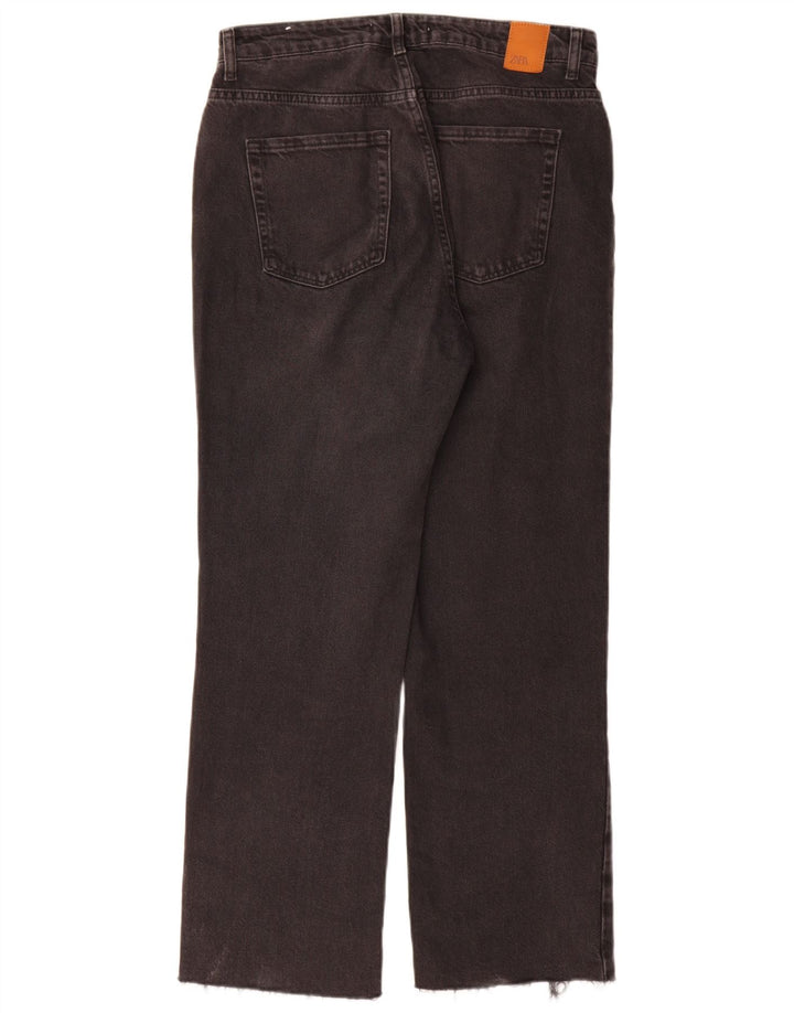 Zara Damen Straight Jeans EU 40 Medium W30 L29 Graue Baumwolle