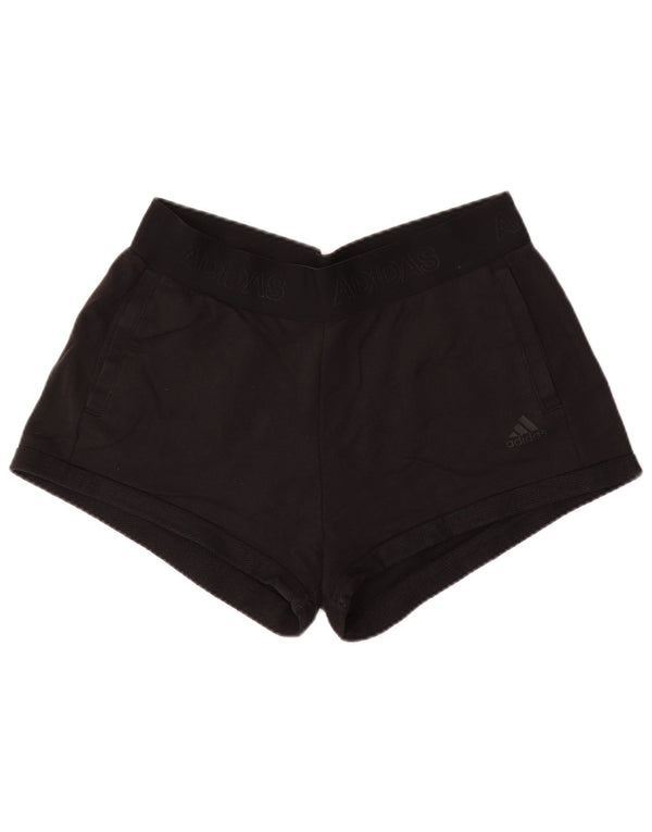 Adidas Damen Graphic Sport Shorts UK 16/18 Große schwarze Baumwolle