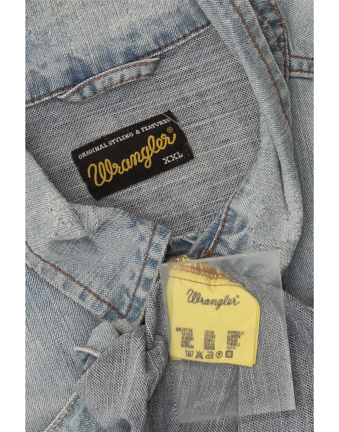 Wrangler Herren Jeansjacke UK 44 2XL Blaue Baumwolle