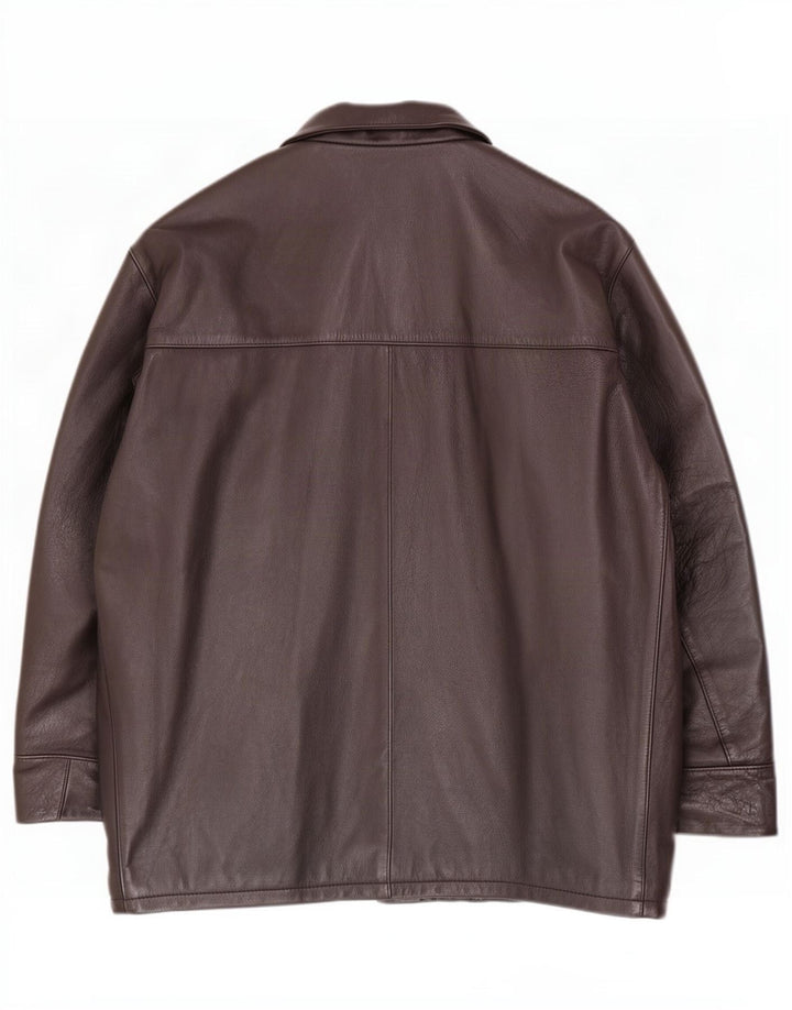 Vintage Herren Lederjacke IT 54 2XL Schwarz