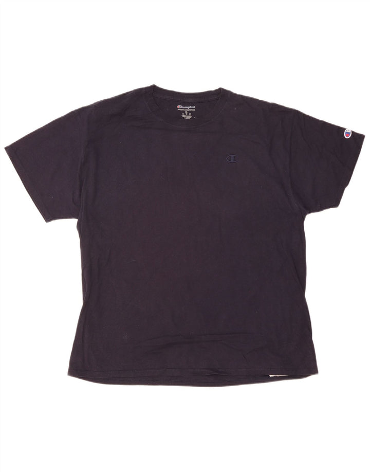 Champion Herren T-Shirt Top XL Marineblau Baumwolle
