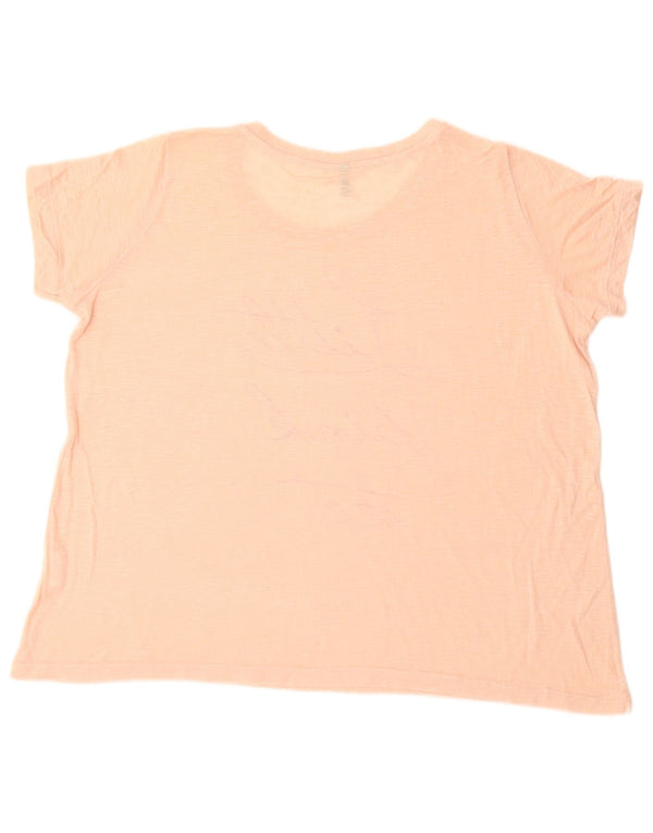 Benetton Damen-T-Shirt in Übergröße mit Grafik, Gr. 10, klein, rosa gefleckt