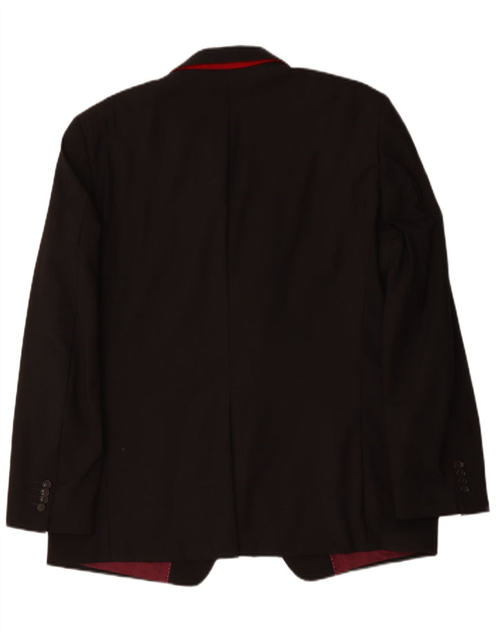 Tommy Hilfiger Maßgeschneiderte Herren-Blazerjacke mit 3 Knöpfen, UK 42, XL, braune Viskose
