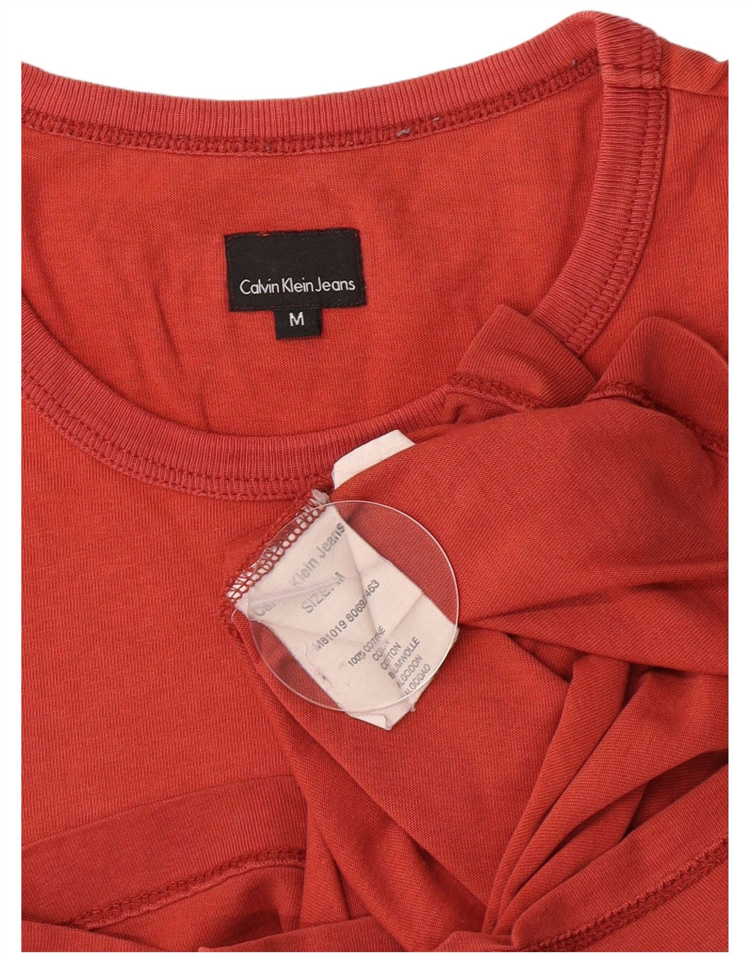 Calvin Klein Jeans Herren-T-Shirt mit Grafik, mittelrote Baumwolle