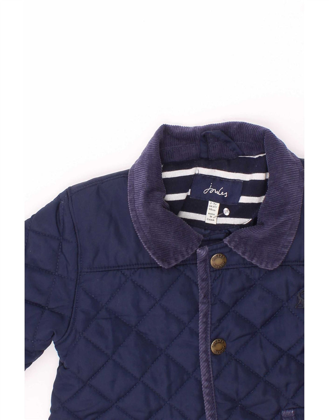 Joules Steppjacke für Jungen, 2–3 Jahre, marineblaues Polyester