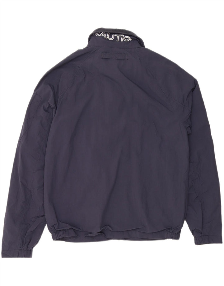 NAUTICA Mens Bomber Jacket UK 36 Small Navy Blue Nylon Vintage Nautica and Second-Hand Nautica from Messina Hembry 