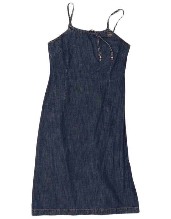 Tom Tailor Damen Ärmelloses Jeanskleid EU 36 Small Marineblaue Baumwolle
