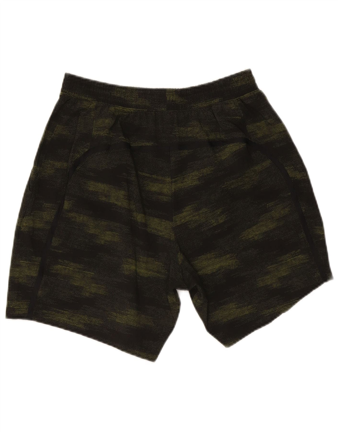Lululemon Herren Sportshorts Mittelgrünes Camouflage-Polyester