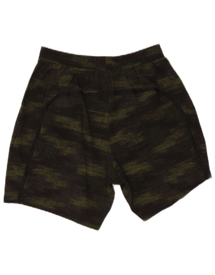 Lululemon Herren Sportshorts Mittelgrünes Camouflage-Polyester