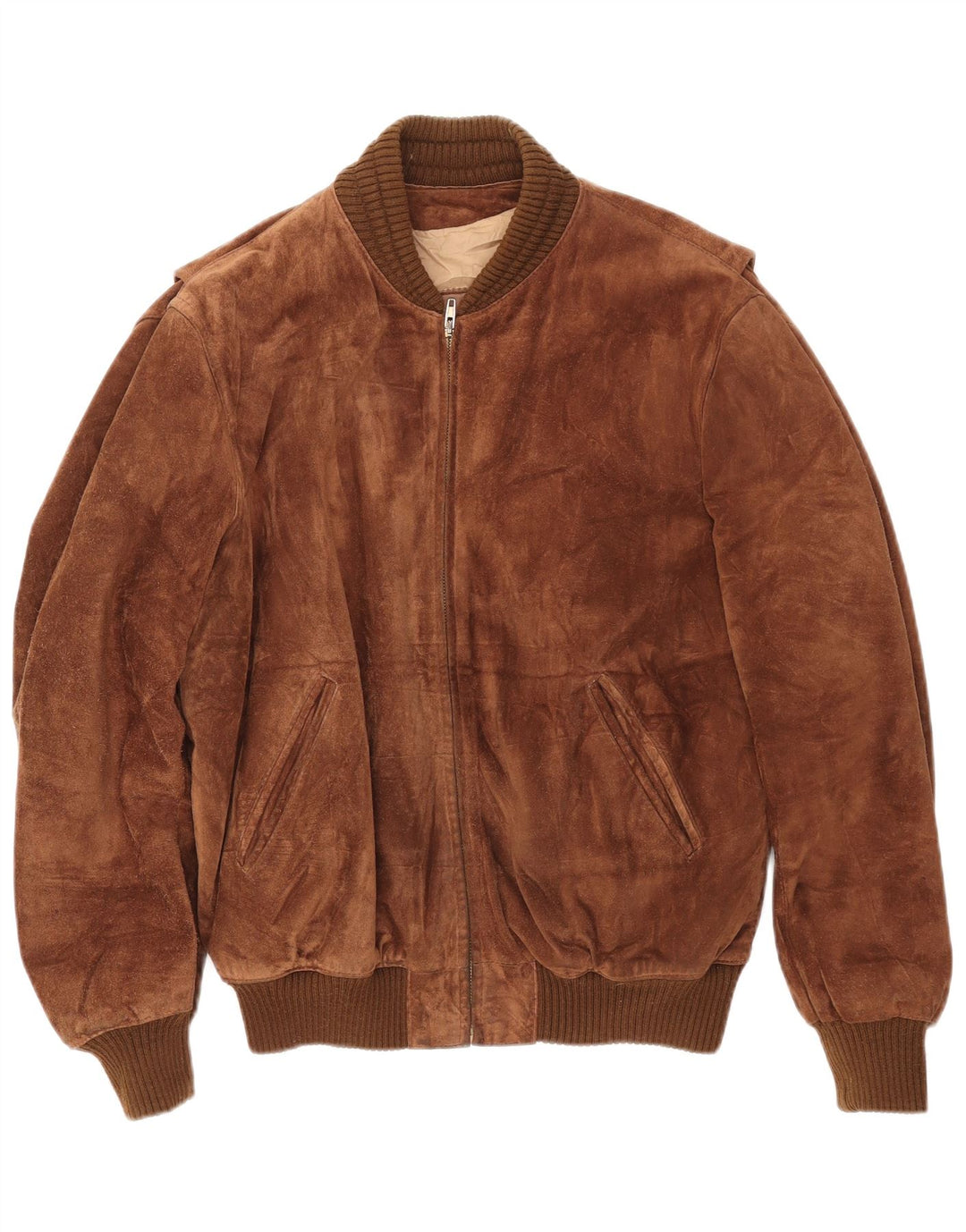 VINTAGE Herren Wildleder Bomberjacke IT 52 XL Braun