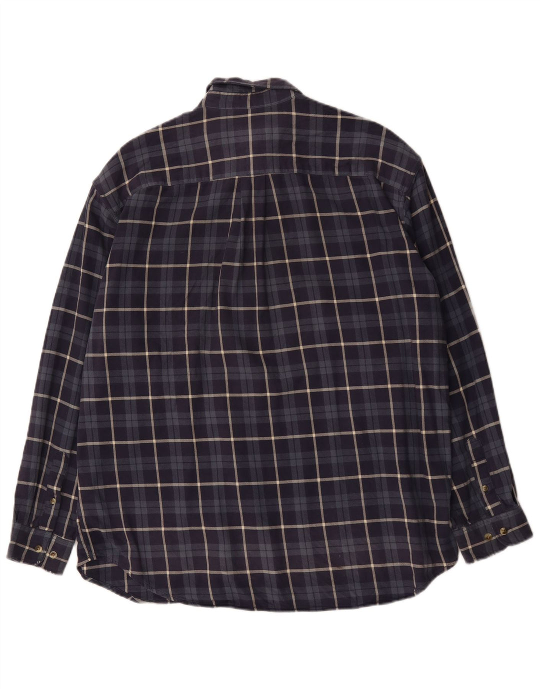 Eddie Bauer Herren-Flanellhemd, groß, marineblau, kariert, Baumwolle