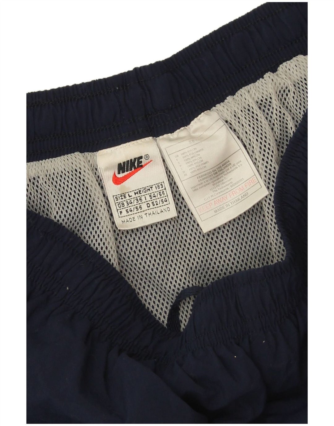 Nike Herren-Sportshorts mit Grafik, groß, marineblaues Nylon