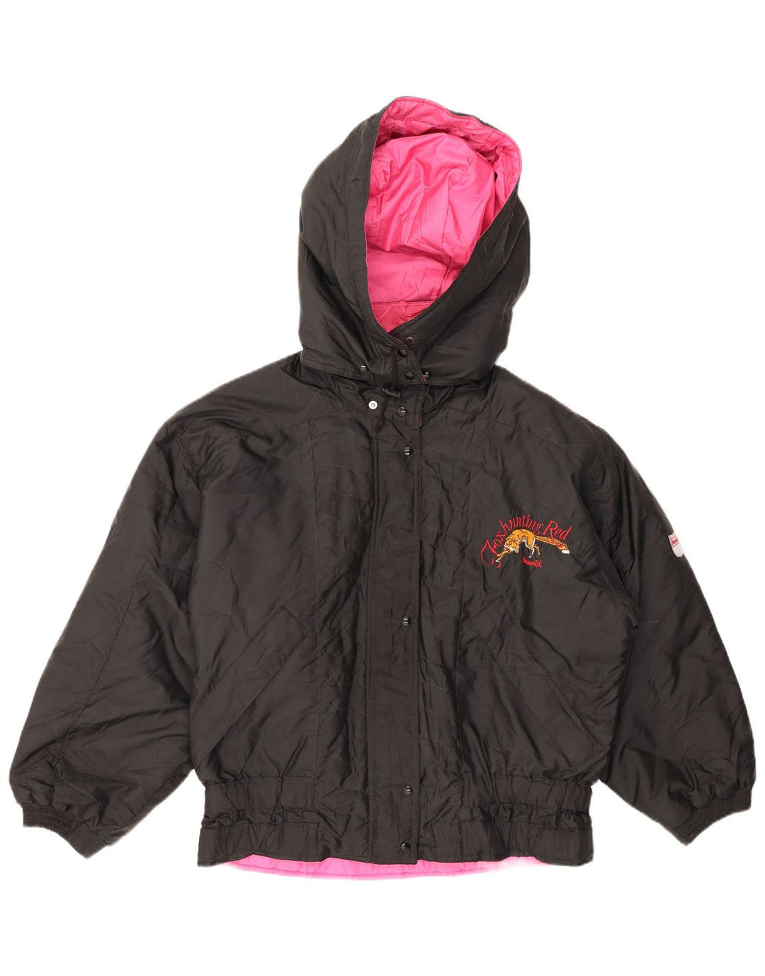 BRUNIK Damen Übergroße Windjacke mit Kapuze IT 42 Medium Schwarz