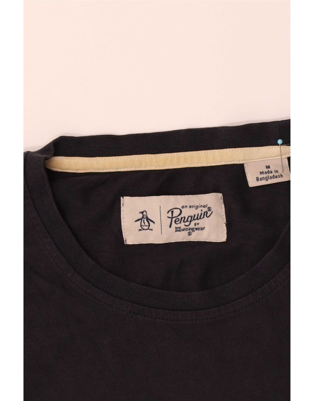Pinguin-Herren-T-Shirt-Oberteil aus Baumwolle in mittlerem Marineblau