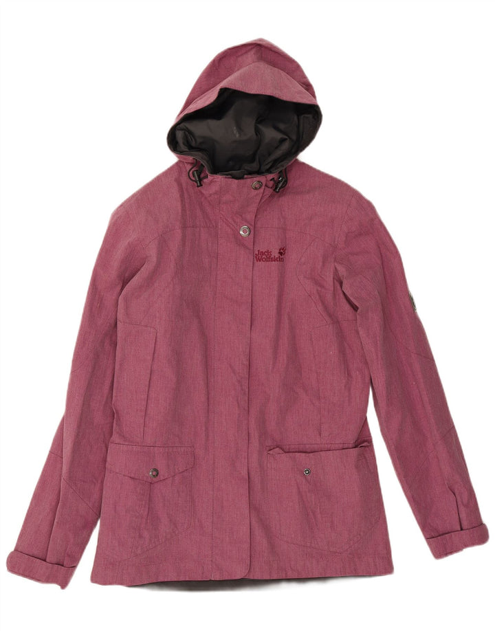 Jack Wolfskin Damen-Windbreakerjacke mit Kapuze, UK 10, Größe S, rosa, Polyester