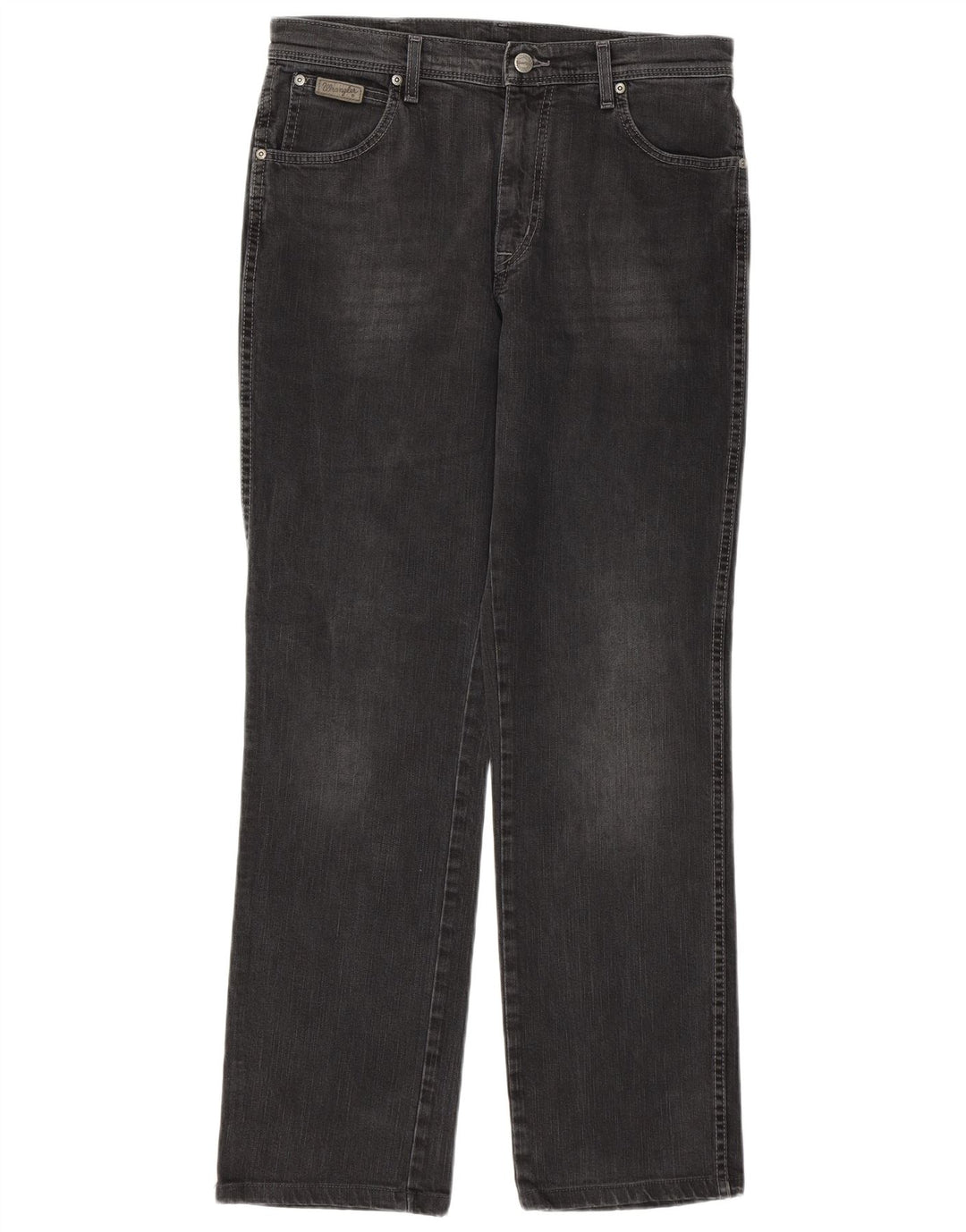 Wrangler Herren Texas Stretch Straight Jeans W34 L31 Graue Baumwolle