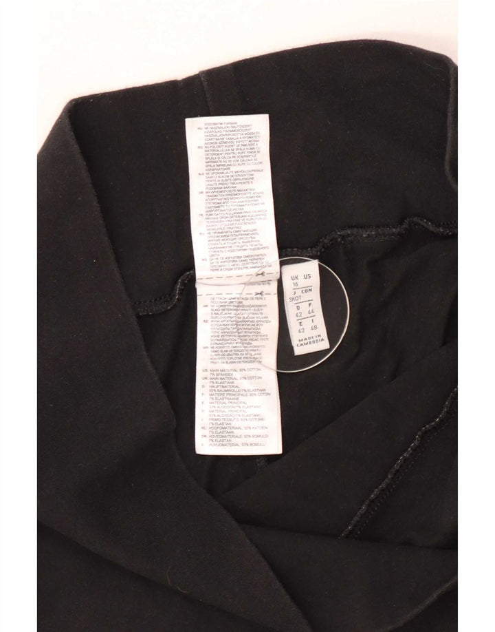 Adidas Damen Graphic Leggings UK 16 Large Schwarz Baumwolle