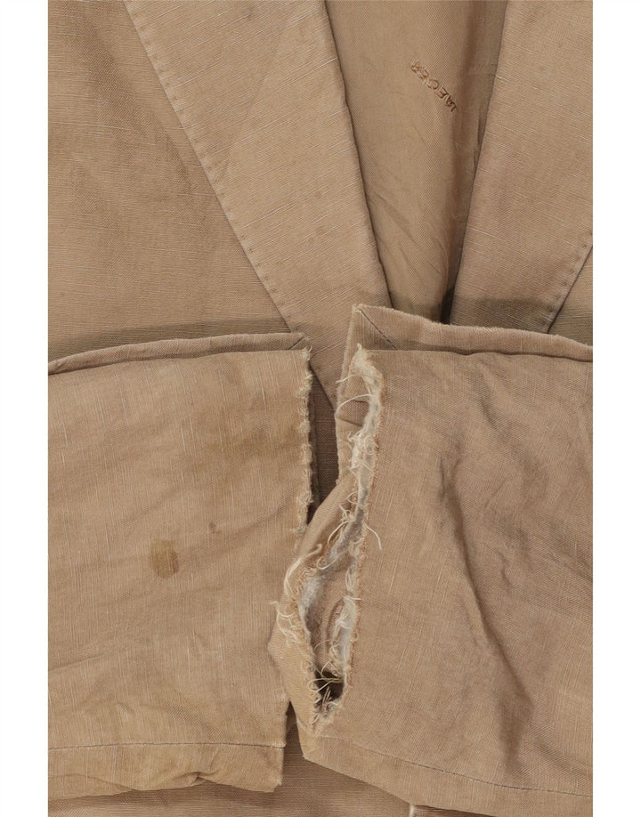 Jaeger Herren-Blazer mit 2 Knöpfen, UK 40, Größe L, Beige, Seide