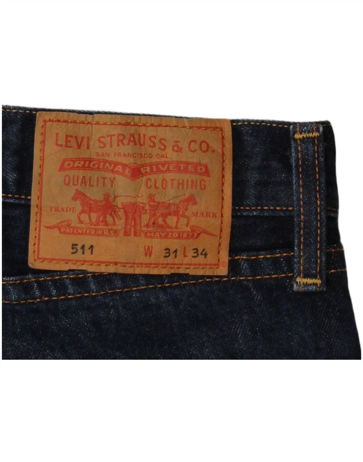 Levi's Herren 511 Slim Jeans W31 L27 Marineblaue Baumwolle