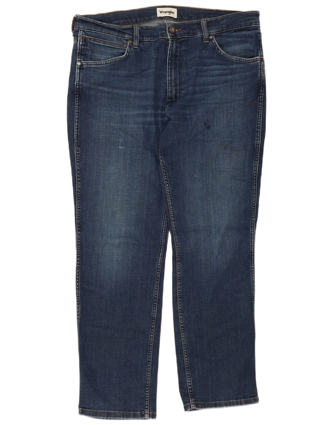 WRANGLER Herren Greensboro Straight Jeans W36 L30 Blaue Baumwolle
