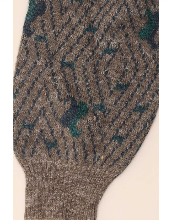 Mapier Herren-Pullover mit Rundhalsausschnitt, groß, grau, geometrisch
