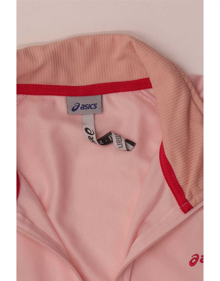 Asics Damen-Trainingsanzug-Top-Jacke UK 16 Large Pink Colourblock Polyester