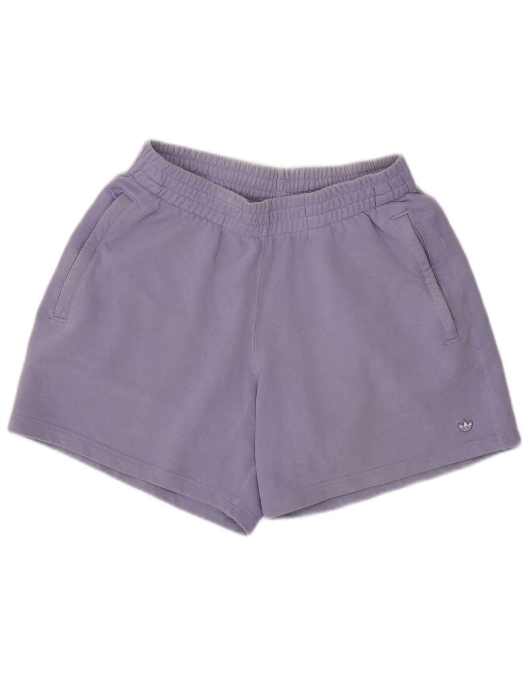 ADIDAS Damen Sportshorts UK 10 Small Lila Baumwolle