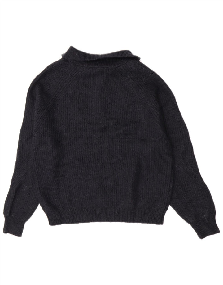 Marks & Spencer Damen-Pullover mit Reißverschluss am Hals, Gr. 14, mittleres Marineblau