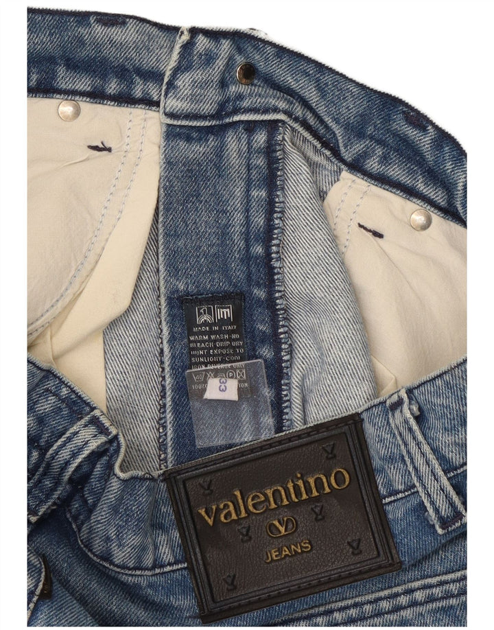 Valentino Herren Straight Jeans W33 L33 Blaue Baumwolle